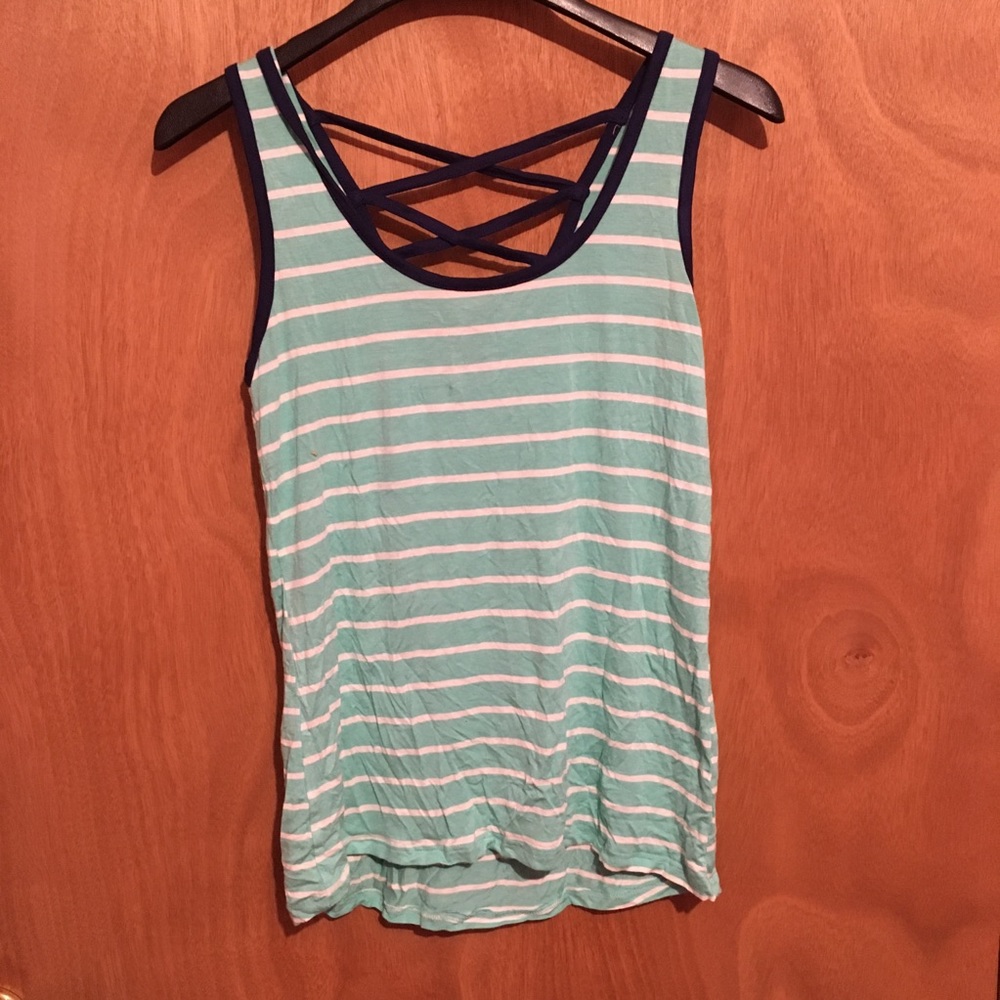 Mint and white striped tank!